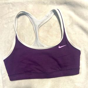 *4/$20* Nike Dri fit purple/gray reversible sports bra women’s size medium